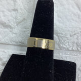 Stainless Steel Unisex Skull Ring Gold Tone Size 18