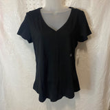 New York & Company Women’s Top Long Sleeve Cotton Shirt Black Size S