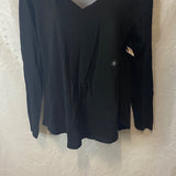 New York & Company Women’s Top Long Sleeve Cotton Shirt Black Size S