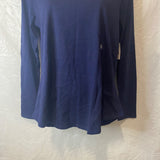 New York & Company Women’s Top Long Sleeve Cotton Shirt Blue Size S