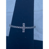 Cross Religious Sterling Silver Cubic Zirconia Ring Women’s Size 7