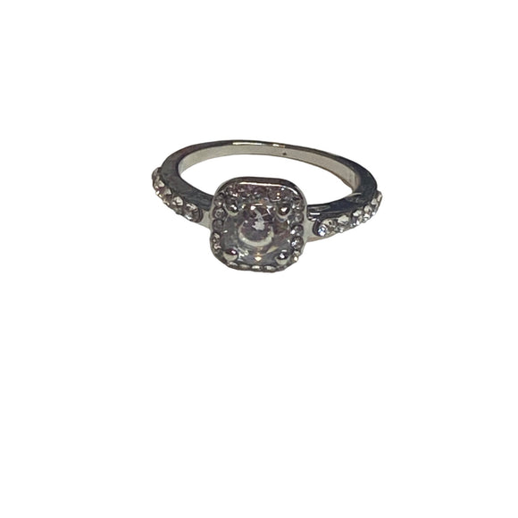 Halo Cushion Cut White Gold Diamond Engagement Ring Size 7