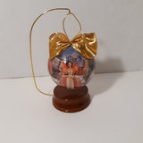 Matrix 1997 Holiday BARBIE 4” Decoupage Ornament/includes wooden stand