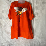 Bumble Bee Fruit Of The Loom T-Shirt Women’s Orange Size XL