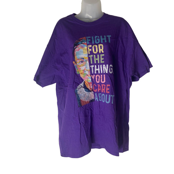 Fight For The Thing You Care About T-Shirt Unisex Purple Size XL