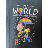 Snoopy And Tenten In A World Where You Can Be Anything Be Kind Shirt Size XL