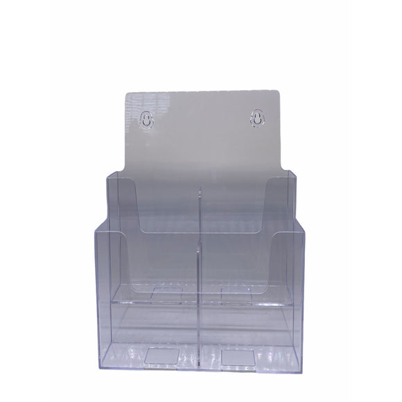 Dazzling Displays Clear Acrylic 2-Tier Brochure Holder for 8.5