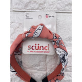 Scunci Pink Floral Tropical Headband Pink White Black 1 Inch Wide New