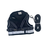 Pet Harness and Leash for Walking -Pet Safety Vest- Black and Gray- Size M