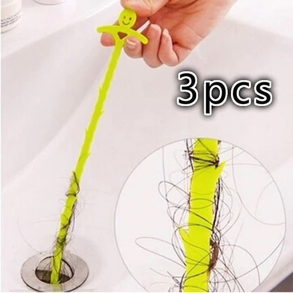 3PCS Bathroom Hair Sewer Filter Drain Cleaners Outlet Kitchen Sink Drian Filter Strainer Anti Clogging Removal Clog Tools for You