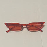 Transparent Ocean Piece Cat Eye Sunglasses Fashion Street Women’s Sunglasses Red