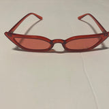 Transparent Ocean Piece Cat Eye Sunglasses Fashion Street Women’s Sunglasses Red