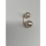 2pcs Pearl Brooch Pin Gold Tone Delicate Anti Fade Buckle Fixed Clothes For Woman’s