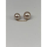 2pcs Pearl Brooch Pin Gold Tone Delicate Anti Fade Buckle Fixed Clothes For Woman’s