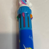 10 Colors Unicorn Ballpoint Ink Pen Writing Tool Multicolor ink