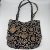 Vera Bradley Women’s Shoulder Bag Black Brown Purse