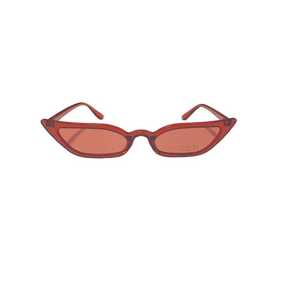 Transparent Ocean Piece Cat Eye Sunglasses Fashion Street Women’s Sunglasses Red