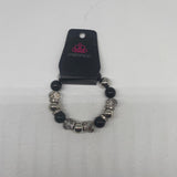 Paparazzi Jewelry Camera Chic Black and Sliver Bracelet Item 54