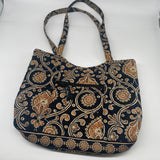 Vera Bradley Women’s Shoulder Bag Black Brown Purse