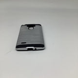 For LG G Stylo LS770 Black Brushed Hybrid Case Cover