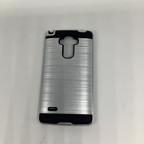For LG G Stylo LS770 Black Brushed Hybrid Case Cover