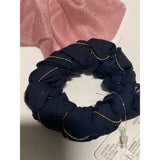 Scunci Scrunchies Real Style 3 Pack Pink Black Dot & Navy Bead New