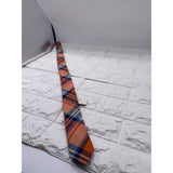 Skinny Tie Madness - Men’s Plaid Tie Orange SKM2128