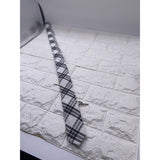 Skinny Tie Madness - Men’s Plaid Tie Black White SKM2116