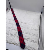 Skinny Tie Madness - Men’s Checked Tie Red Blue SKM2224