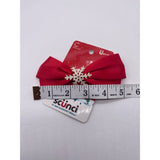 Scunci Winter Snowflake Clip Red Bow Tie Christmas Xmas 12548