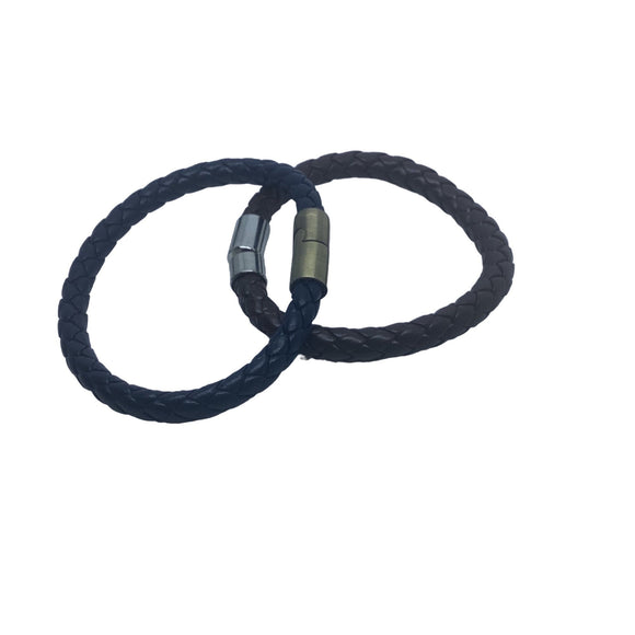 Stainless Steel Men’s Braided Bracelet Men’s Magnetic Clasp 7.5-8.5 Inch