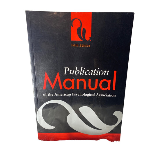 Publication Manual of the American Psychological Association Paperback Book