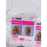 3-PK Scunci Bendini Clip Medium with Jewels Slide and Snap Pink Style 39023-A