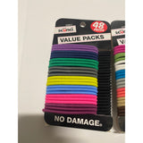 Lot Of 2- Scunci Packs -48 Pcs Each-No Damage Hair Pony Tail Elastics