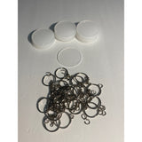 24 Pieces Blank Clear Acrylic Keychains with 24 Metal Rings 2” Diameter DIY Craft Project