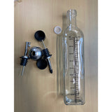 17oz Clear Glass Olive Oil Dispenser Bottle- 500ml Oil & Vinegar Cruet with Pourers and Funnel