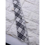 Skinny Tie Madness - Men’s Plaid Tie Black White SKM2116