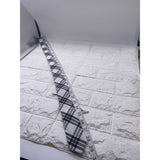 Skinny Tie Madness - Men’s Plaid Tie Black White SKM2116