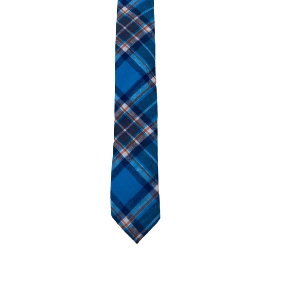 Skinny Tie Madness - Men’s Plaid Tie Blue SKM755