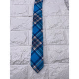 Skinny Tie Madness - Men’s Plaid Tie Blue SKM755