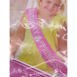 Disney Princess Royal Event Kids Birthday Party Pink Sash for Birthday Girl