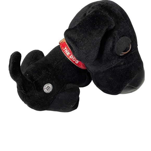 ARTIST COLLECTION THE DOG Plush black labrador Puppy Barks Wags Tail Ears Pants Need Batteries