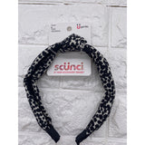 Scunci Everyday Headband 5 Inch Leopard Print Plastic Flexible W Fabric New