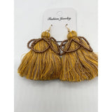 Fashion Women Bohemian Earrings Long Tassel Fringe Drop Dangle Jewelry Yellow