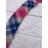 Skinny Tie Madness - Men’s Plaid Tie Pink SKM754