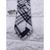 Skinny Tie Madness - Men’s Plaid Tie Black White SKM2116