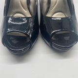 Bandolino Women’s Peep Toe Heels Pumps Patent Leather Black Size 8.5 M