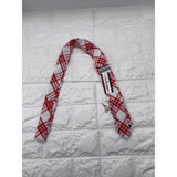 Skinny Tie Madness - Men’s Plaid Tie Red White -SkM2116