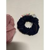 Scunci Scrunchies Real Style 3 Pack Pink Black Dot & Navy Bead New