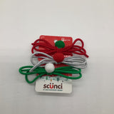 Scunci Christmas Xmas Color Elastic Bow No Pull Hair Ties 12545